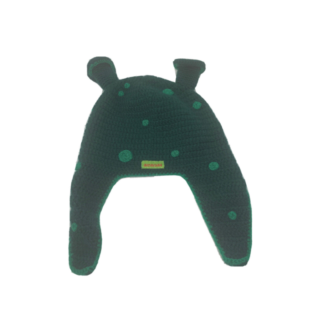 Hand Knit Orge‎ Shrek Hat Green Mumami Amsterdam Children Kids